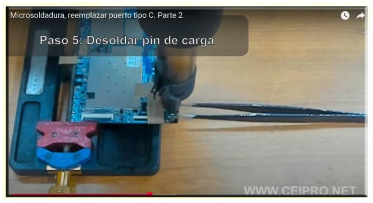 Soldar pin de carga de CEIPRO